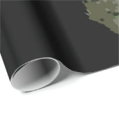 Gone Squatchin Silhouette op Digital Camouflage Cadeaupapier (Rol Hoek)