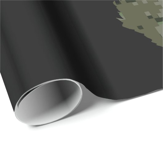 Gone Squatchin Silhouette op Digital Camouflage Cadeaupapier (Rol Hoek)