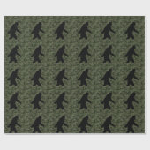 Gone Squatchin Silhouette op Digital Camouflage Cadeaupapier (Vlak)