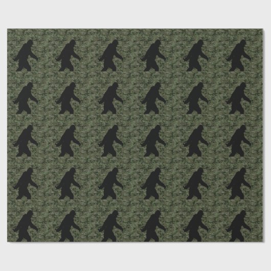 Gone Squatchin Silhouette op Digital Camouflage Cadeaupapier (Vlak)
