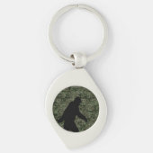 Gone Squatchin Silhouette op Digital Camouflage Sleutelhanger (Voorkant)