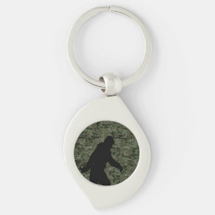 Gone Squatchin Silhouette op Digital Camouflage Sleutelhanger