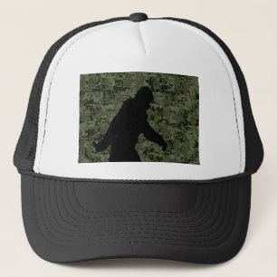 Gone Squatchin Silhouette op Digital Camouflage Trucker Pet