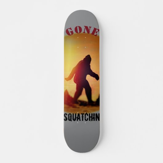Gone Squatchin Sunset Silhouette Persoonlijk Skateboard (Voorkant)