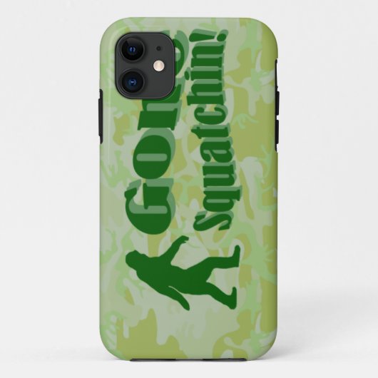 Gone Squatchin tekst op groene camouflage Case-Mate iPhone Case (Achterkant)