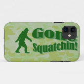 Gone Squatchin tekst op groene camouflage Case-Mate iPhone Case (Achterkant (horizontaal))