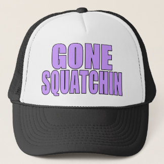 Gone Squatchin Trucker Hat Paarse Logo Pet