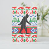 Gone Squatchin Ugly kerstSweater Knit Style Kaart (Staand voorkant)