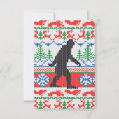 Gone Squatchin Ugly kerstSweater Knit Style Kaart (Voorkant)