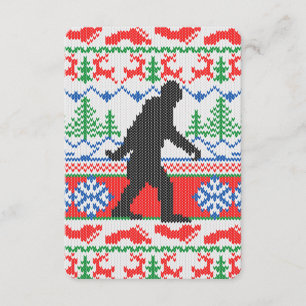 Gone Squatchin Ugly kerstSweater Knit Style Kaart