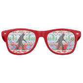 Gone Squatchin Ugly kerstSweater Knit Style Retro Zonnebril (Voorkant)