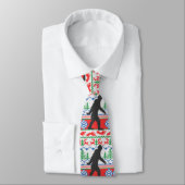 Gone Squatchin Ugly kerstSweater Knit Style Stropdas (Gebonden)