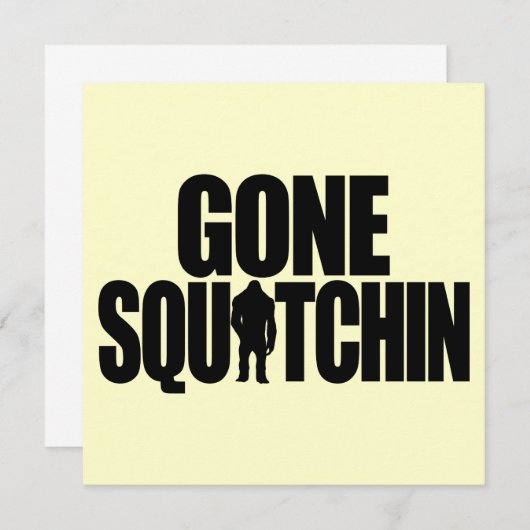 Gone Squatchin Uitnodiging (Voorkant / Achterkant)