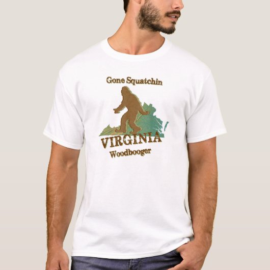 Gone Squatchin Virginia Woodbooger T-shirt (Voorkant)