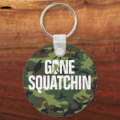 Gone Squatchin - White and Green woth Camo Sleutelhanger (Voorkant)