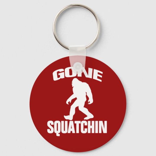Gone Squatchin - White en Red Sleutelhanger (Voorkant)