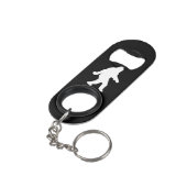 Gone Squatchin White Silhouette Sleutelhanger Flessenopener (Achterkant Gekanteld)