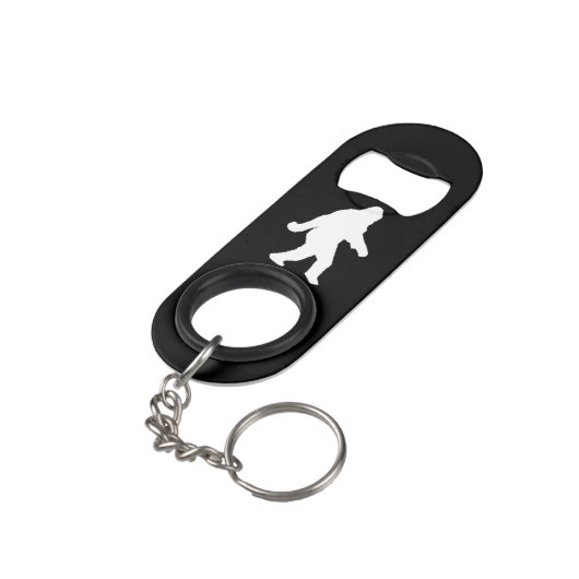 Gone Squatchin White Silhouette Sleutelhanger Flessenopener (Achterkant Gekanteld)