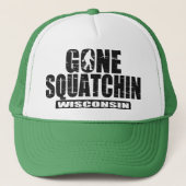 Gone Squatchin WISCONSIN (Pet in nood/versleten) Trucker Pet (Voorkant)