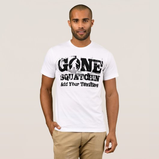 Gone Squatchin *witte logo* T-shirt (Voorkant volledig)