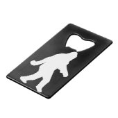 Gone Squatchin' Witte Silhouet Creditkaart Flessenopener (Achterkant Gekanteld)