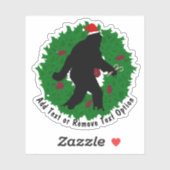 Gone Squatchin' Wreated Kerstmis Sticker (Vel)