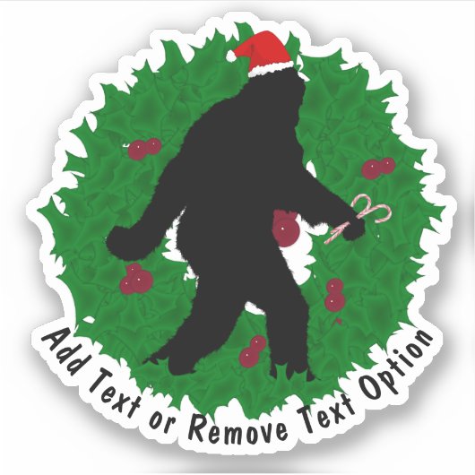 Gone Squatchin' Wreated Kerstmis Sticker (Voorkant)