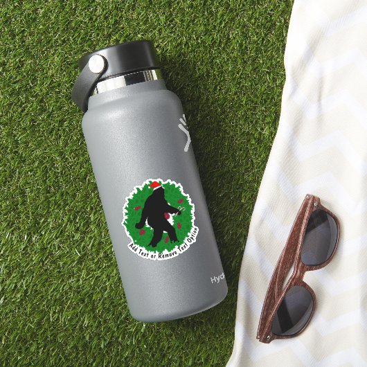 Gone Squatchin' Wreated Kerstmis Sticker (HydroFlask Insitu)