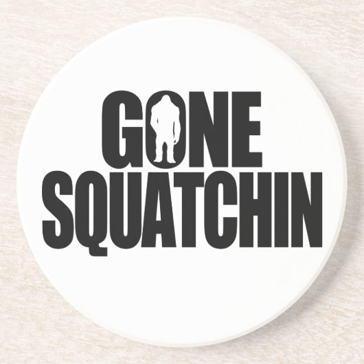 Gone Squatchin Zandsteen Onderzetter (Voorkant)