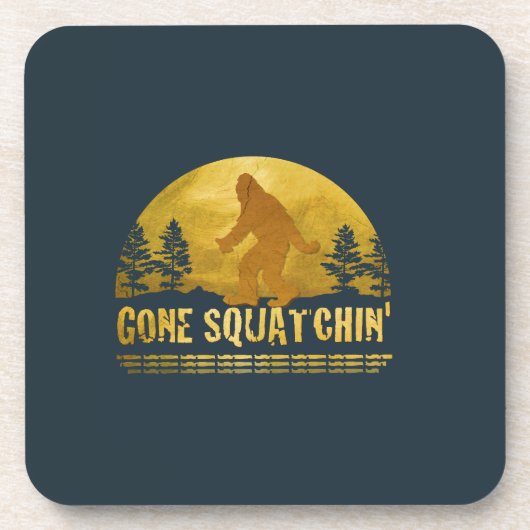 Gone Squatchin' ( zonsondergang) Drankjes Onderzetter (Voorkant)