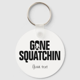 Gone Squatchin - Zwart / White Silhouette Sleutelhanger
