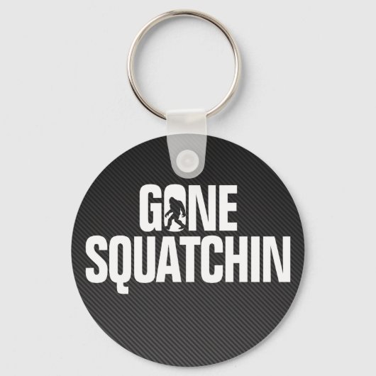 Gone Squatchin - Zwart / White Silhouette Sleutelhanger (Voorkant)