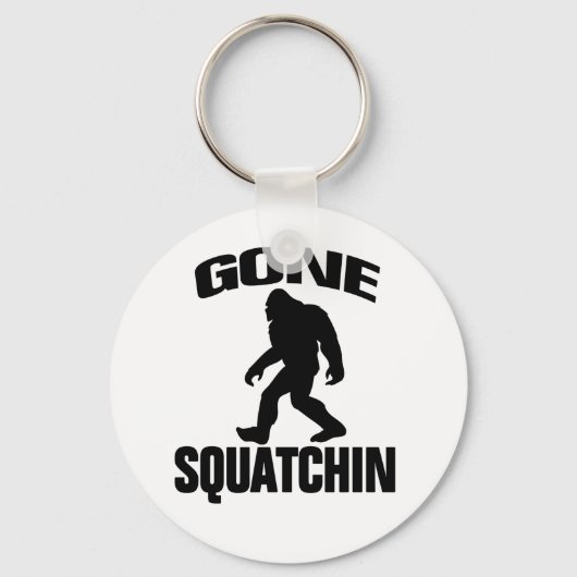 Gone Squatchin - zwart-wit Sleutelhanger (Voorkant)