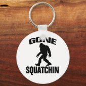 Gone Squatchin - zwart-wit Sleutelhanger (Voorkant)
