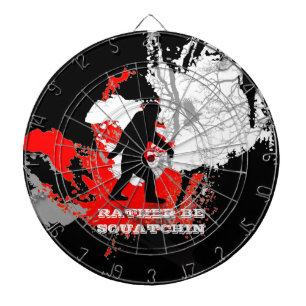 Gone Squatchin, zwarte bigfoot Dartbord