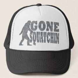 Gone squatchin zwarte tekst & bigfoot trucker pet