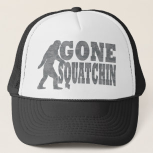 Gone squatchin zwarte tekst & bigfoot trucker pet