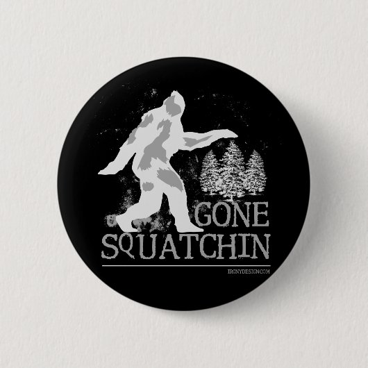 Gone Squatching Funny Sasquatch Ronde Button 5,7 Cm (Voorkant)