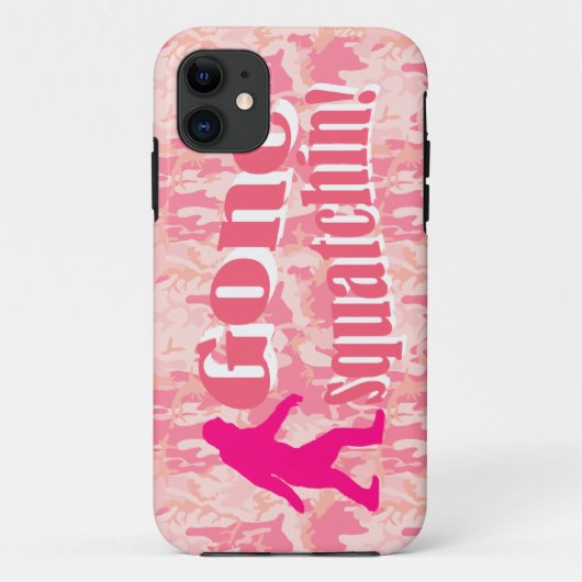 Gone Squatching op roze camouflage Case-Mate iPhone Case (Achterkant)