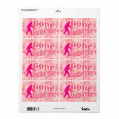 Gone Squatching op roze camouflage Etiket (Full Sheet)