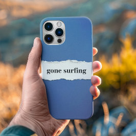 gone surfing, into the blue iPhone 15 pro case