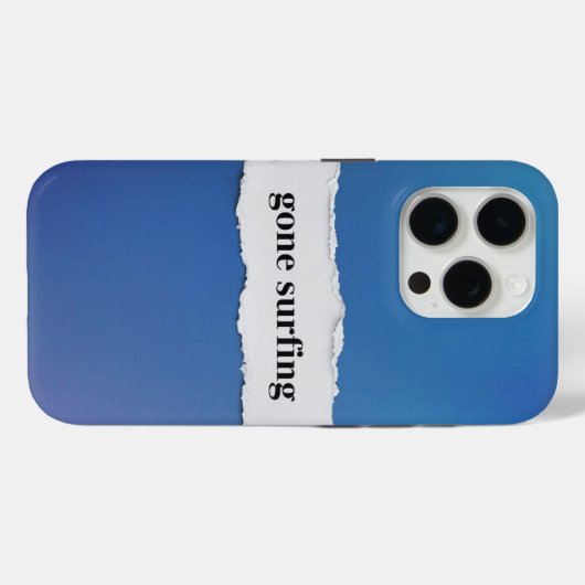 gone surfing, into the blue Case-Mate iPhone case (Achterkant (horizontaal))