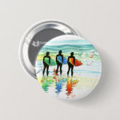 Gone Surfing v.1 Ronde Button 5,7 Cm (Voorkant /achterkant)