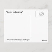 Gone Swimming Briefkaart (Achterkant)
