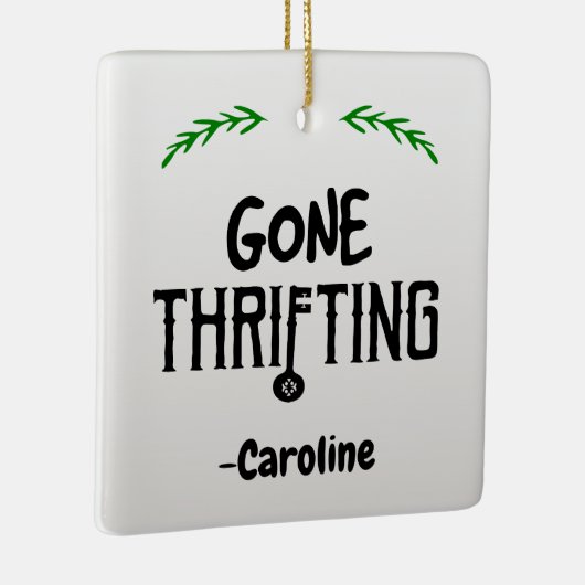 Gone Thrifting Keramisch Ornament (Rechts)