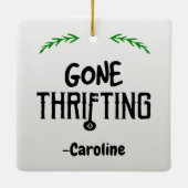 Gone Thrifting Keramisch Ornament (Achterkant)