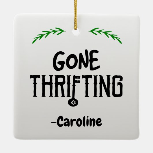 Gone Thrifting Keramisch Ornament (Achterkant)