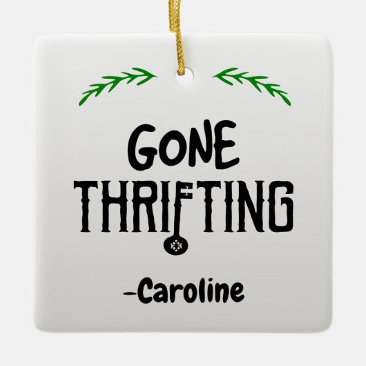 Gone Thrifting Keramisch Ornament (Voorkant)