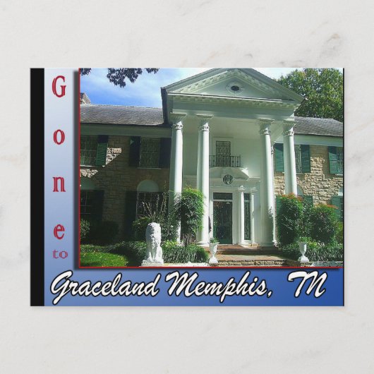 Gone to Graceland Memphis, TN Briefkaart (Voorkant)