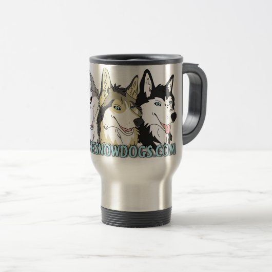 Gone to Snow Dogs Travel Mug Reisbeker (Voorkant rechts)